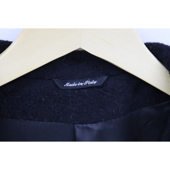 Cinzia Rocca Designer Womens Wool Blend Black Coat US Size 12 Made in Italy - Picture 12 of 16